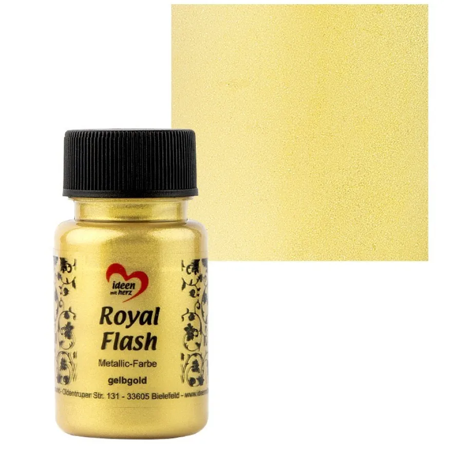 Metallic-Farbe "Royal Flash", gelbgold, 50ml