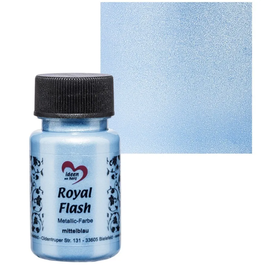Metallic-Farbe "Royal Flash", mittelblau, 50ml