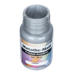 Metallic-Matt, Premium Acrylfarbe, silber, 50ml