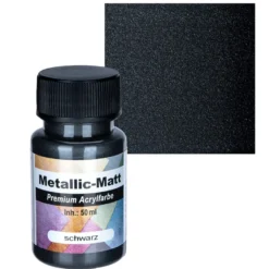 Metallic-Matt, Premium-Acrylfarbe, schwarz, 50 ml