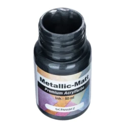 Metallic-Matt, Premium-Acrylfarbe, schwarz, 50 ml