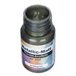 Metallic-Matt, Premium Acrylfarbe, antikgrün, 50ml