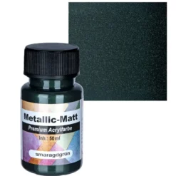 Metallic-Matt, Premium Acrylfarbe, smaragdgrün, 50ml