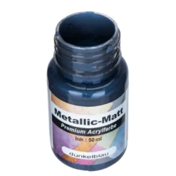 Metallic-Matt, Premium Acrylfarbe, dunkelblau, 50ml