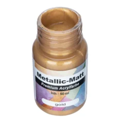 Metallic-Matt, Premium Acrylfarbe, gold, 50ml