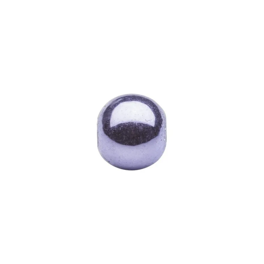 Metallic-Perlen, Ø6 mm, 50 Stück, violett
