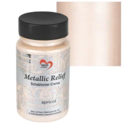 Metallic Relief, Schablonier-Creme, apricot, 90ml