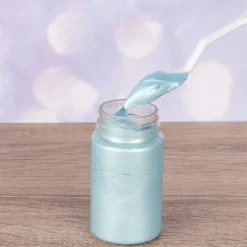 Metallic Relief, Schablonier-Creme, pastellblau, 90ml