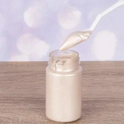 Metallic Relief, Schablonier-Creme, perlmutt creme, 90ml