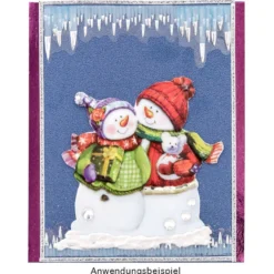 Metallic-Relief-Sticker, Eiszapfen, 12,5cm x 30,5cm