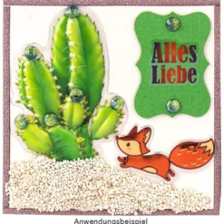 Metallic-Relief-Sticker, Füchse 1, 17,5cm x 17,5cm