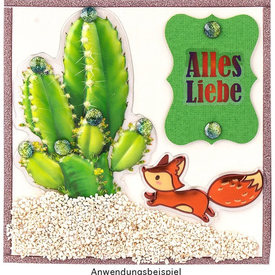 Metallic-Relief-Sticker, Füchse 1, 17,5cm x 17,5cm
