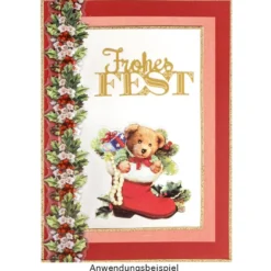Metallic-Relief-Sticker, Ilex, 12,5 x 30,5 cm