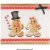 Metallic-Relief-Sticker, Lebkuchenmänner, 12,5cm x 30,5cm