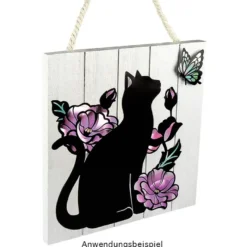 Metallic-Sticker, Katze, mit spiegelndem Metallic-Effekt, 30 x 21cm