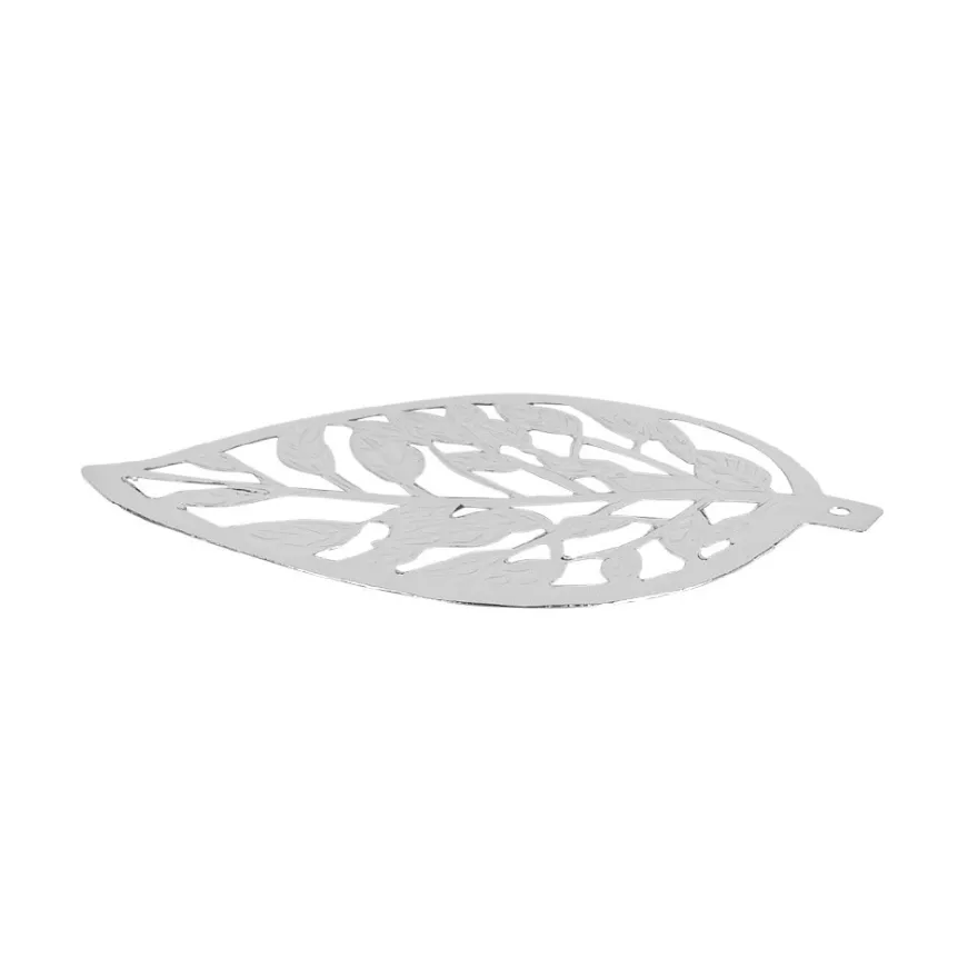 Metall-Ornamente, Blatt 8, 6cm x 4cm, silber, 10 Stück