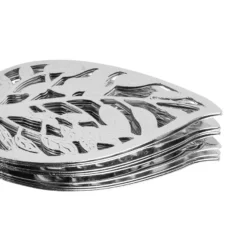Metall-Ornamente, Blatt 8, 6cm x 4cm, silber, 10 Stück