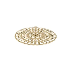 Metall-Ornamente, Design 38, Ø 5,5cm, hellgold, 3 Stück