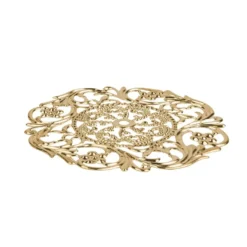 Metall-Ornamente, Design 35, Ø 8cm, hellgold, 3 Stück