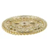 Metall-Ornamente, Design 37, Ø 8cm, hellgold, 3 Stück