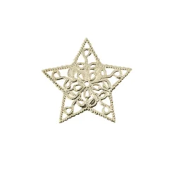 Metall-Ornamente, Design 47, Ø 3,5cm, hellgold, 12 Stück