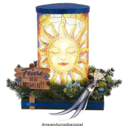 Metall-Ornamente, Design 47, Ø 3,5cm, hellgold, 12 Stück