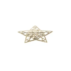 Metall-Ornamente, Design 47, Ø 3,5cm, hellgold, 12 Stück