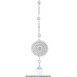 Metall-Ornamente, Design 38, Ø 5,5cm, silber, 3 Stück