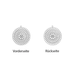 Metall-Ornamente, Design 38, Ø 5,5cm, silber, 3 Stück