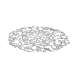 Metall-Ornamente, Design 35, Ø 8cm, silber, 3 Stück