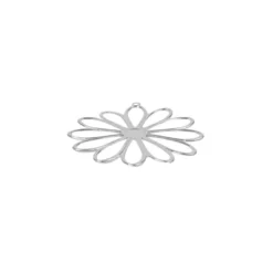 Metall-Ornamente, Design 26, Ø4,5cm, silber, 10 Stück