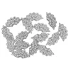 Metall-Ornamente, Design 7, 4,4cm x 2cm, silber, 15 Stück