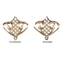 Metall-Ornamente, Design 5, 5,5cm x 5cm, roségold, 12 Stück
