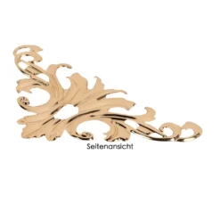 Metall-Ornamente, Design 3, 8cm x 4,5cm, roségold, 5 Stück