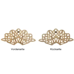 Metall-Ornamente, Design 7, 4,4cm x 2cm, roségold, 15 Stück