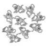 Metall-Ornamente, Design 6, 5cm x 4cm, silber, 9 Stück