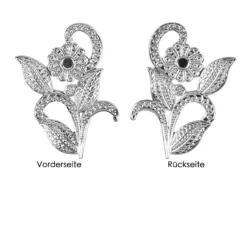 Metall-Ornamente, Design 6, 5cm x 4cm, silber, 9 Stück