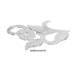 Metall-Ornamente, Design 6, 5cm x 4cm, silber, 9 Stück