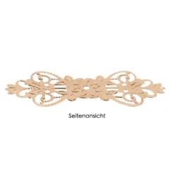 Metall-Ornamente, Design 1, 7,4cm x 3,1cm, roségold, 11 Stück