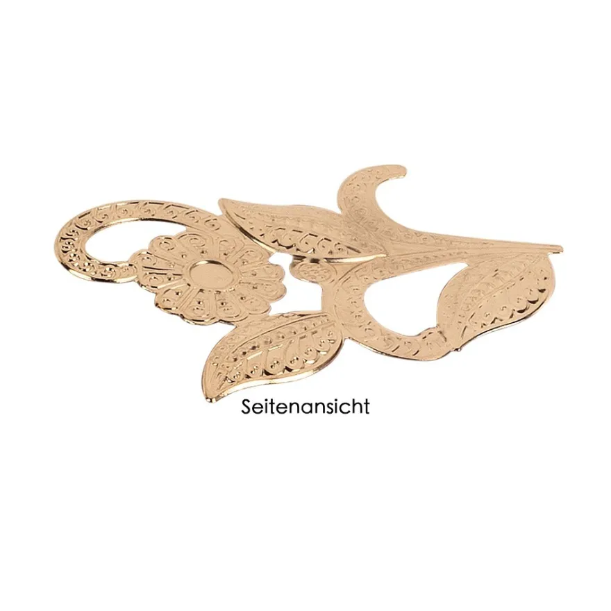 Metall-Ornamente, Design 6, 5cm x 4cm, roségold, 9 Stück