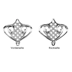 Metall-Ornamente, Design 5, 5,5cm x 5cm, silber, 12 Stück