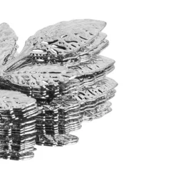 Metall-Ornamente, Design 9, 3,7cm x 2,1cm, silber, 18 Stück