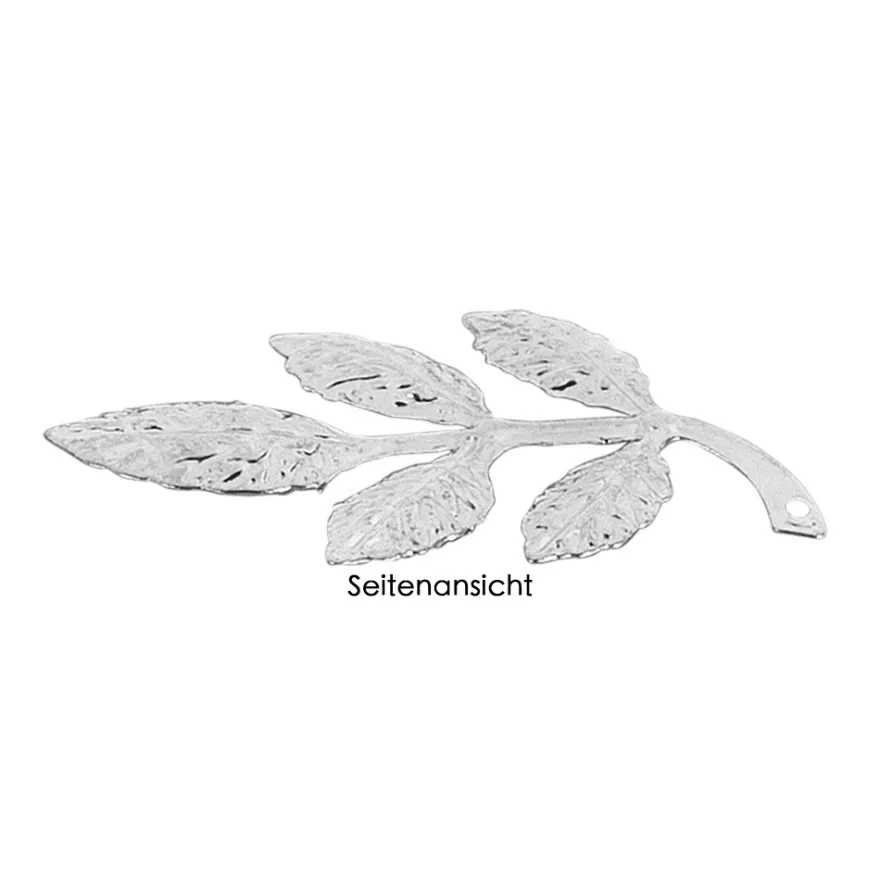 Metall-Ornamente, Design 9, 3,7cm x 2,1cm, silber, 18 Stück