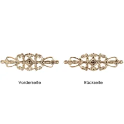 Metall-Ornamente, Design 8, 6,5cm x 2cm, roségold, 15 Stück