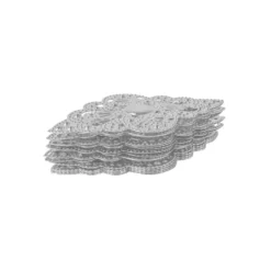 Metall-Ornamente, Design 25, 5,3cm x 3cm, silber, 15 Stück