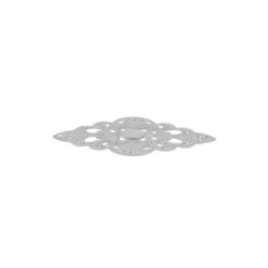 Metall-Ornamente, Design 25, 5,3cm x 3cm, silber, 15 Stück