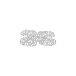 Metall-Ornamente, Design 27, 4,2cm x 4,2cm, silber, 9 Stück