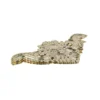 Metall-Ornamente, Design 12, 10,4cm x 5,6cm, hellgold, 3 Stück