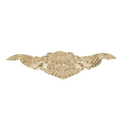 Metall-Ornamente, Design 12, 10,4cm x 5,6cm, hellgold, 3 Stück