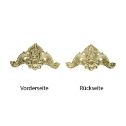 Metall-Ornamente, Design 12, 10,4cm x 5,6cm, hellgold, 3 Stück